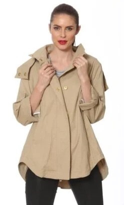 Ciao Milano Savina Rain Jacket -Vogue Store 17868 KHAKI l