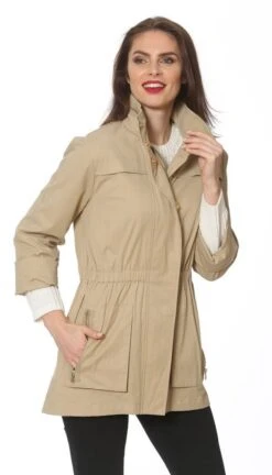 Ciao Milano Tess Rain Jacket -Vogue Store 17869 KHAKI l