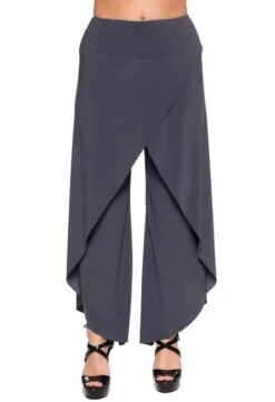 Front Crossover Drape Pant -Vogue Store 19090 METAL l