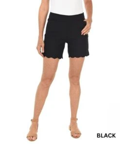Women's Scallop Hem Shorts