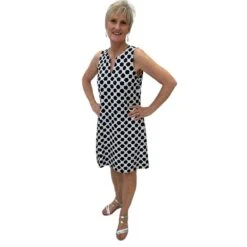 Lulu B V- Neck Cut Swing Dress -Vogue Store 26207 RBLW l