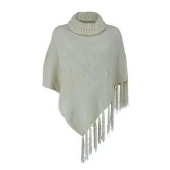 Chenille Cowl Neck Poncho -Vogue Store 26846 OAT l