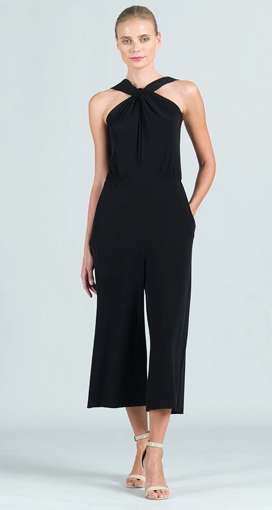 Grecian Halter Neckline Gaucho Jumpsuit 3 Grecian Halter Neckline Gaucho Jumpsuit