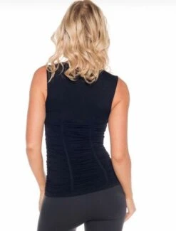 Ruched Tank -Vogue Store 28392 BLACK l