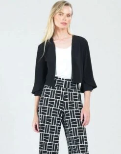 Tulip Cuff Shrug -Vogue Store 30620 BLACK l