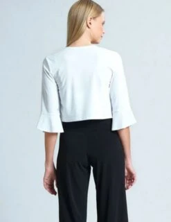 Tulip Cuff Shrug -Vogue Store 30620 WHITE l