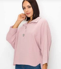 Dolman Sleeve Rounded Hem Top