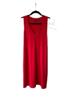 V Neck Dress -Vogue Store 30818 RED l