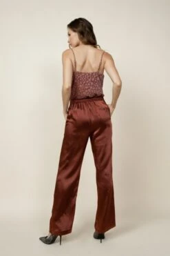 Satin Trouser -Vogue Store 31614 CHOCBRWN l