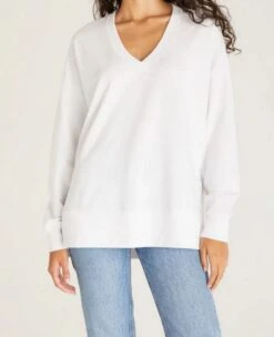 Modern V- Neck Weekender -Vogue Store 31943 WHITE l