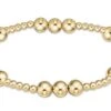 Classic Joy Pattern 6mm Bead Bracelet - Gold -Vogue Store 32076 DEFAULT l