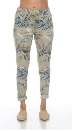 Summer Print Pant -Vogue Store 32195 KHAKI l