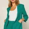Recycled Shirred Sleeve Blazer -Vogue Store 32374 DEFAULT l