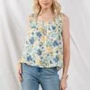 Ruched Straps Floral Woven Top -Vogue Store 32407 DEFAULT l
