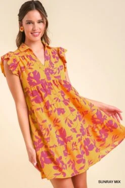 Floral Print Dress -Vogue Store 32602 SUNRAYMIX l