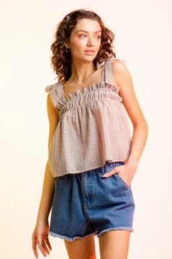 Babydoll Top -Vogue Store 32712 ORANGEMIX l