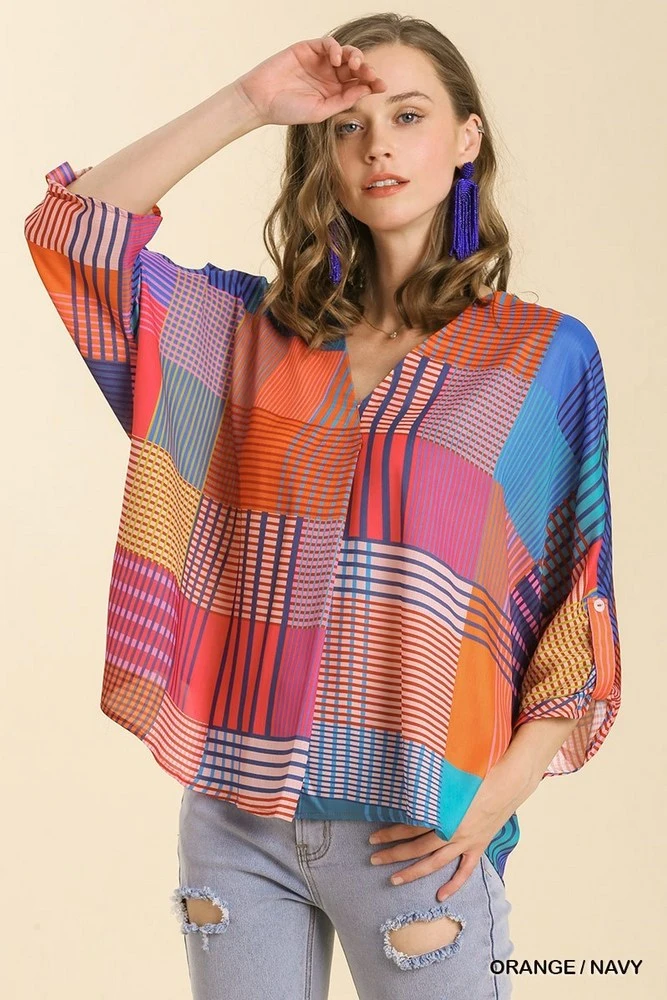 Mixed Print Top 3 Mixed Print Top