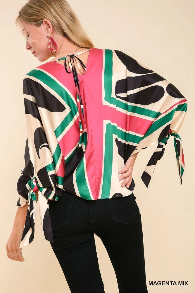 Satin Print Top 4 Satin Print Top - Image 2