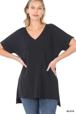 V- Neck -Vogue Store 32839 BLACK l