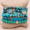 Ghana Bracelet Set African Turquoise