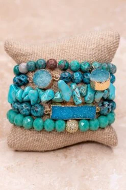 Ghana Bracelet Set African Turquoise