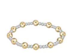Sincerity 6mm Bead Bracelet Mixed Metal