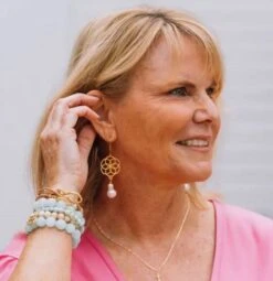 Ripple Earrings- Pearl