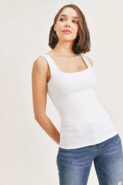 Square Neck Tank -Vogue Store 32985 IVORY l