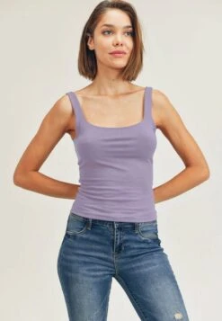 Square Neck Tank -Vogue Store 32985 LILAC l