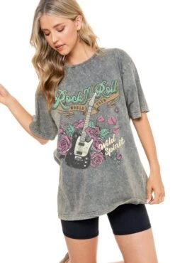 Rock N Roll World Tour Tee -Vogue Store 32987 DENIM l