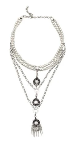 Pewter Pearl Necklace